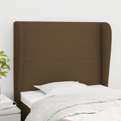 vidaXL Testiera ad Orecchio Marrone Scuro 83x23x118/128 cm in Tessuto