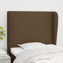 vidaXL Testiera ad Orecchio Marrone Scuro 103x23x118/128 cm in Tessuto