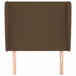 vidaXL Testiera ad Orecchio Marrone Scuro 103x23x118/128 cm in Tessuto - Vista aggiuntiva 3