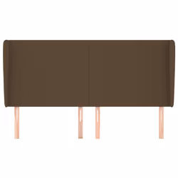 vidaXL Testiera ad Orecchio Marrone Scuro 203x23x118/128 cm in Tessuto - Vista aggiuntiva 3
