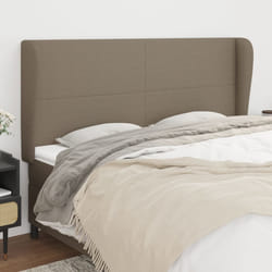 vidaXL Testiera ad Orecchio Tortora 203x23x118/128 cm in Tessuto