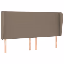 vidaXL Testiera ad Orecchio Tortora 203x23x118/128 cm in Tessuto - Vista aggiuntiva 2