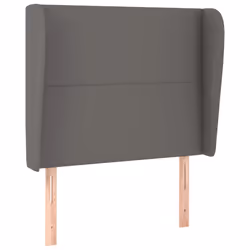 vidaXL Testiera ad Orecchio Grigia 83x23x118/128 cm in Similpelle - Vista aggiuntiva 2