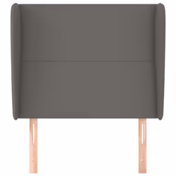 vidaXL Testiera ad Orecchio Grigio 103x23x118/128cm in Similpelle - Vista aggiuntiva 3