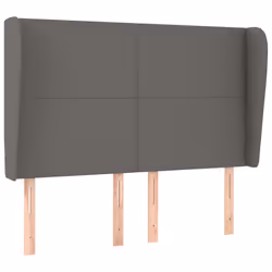 vidaXL Testiera ad Orecchio Grigio 147x23x118/128cm in Similpelle - Vista aggiuntiva 2