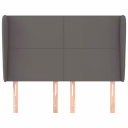 vidaXL Testiera ad Orecchio Grigio 147x23x118/128cm in Similpelle - Vista aggiuntiva 3