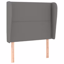 vidaXL Testiera ad Orecchio GrigioScuro 103 x 23 x 118/128cm inTessuto - Vista aggiuntiva 2