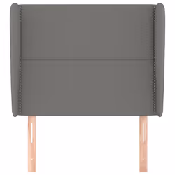 vidaXL Testiera ad Orecchio GrigioScuro 103 x 23 x 118/128cm inTessuto - Vista aggiuntiva 3