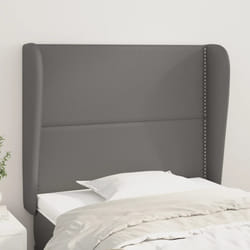 vidaXL Testiera ad Orecchio Grigio Scuro 93x23x118/128cm in Similpelle