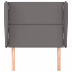 vidaXL Testiera ad Orecchio Grigio 103x23x118/128cm in Similpelle - Vista aggiuntiva 3