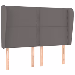 vidaXL Testiera ad Orecchio Grigio 147x23x118/128cm in Similpelle - Vista aggiuntiva 2