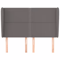 vidaXL Testiera ad Orecchio Grigio 147x23x118/128cm in Similpelle - Vista aggiuntiva 3