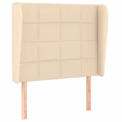 Testiera ad Orecchio Crema 93x23x118/128 cm in Tessutocod mxl 121587 - Vista aggiuntiva 2