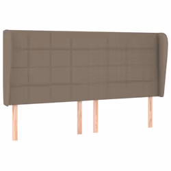 vidaXL Testiera ad Orecchio Tortora 163x23x118/128 cm in Tessuto - Vista aggiuntiva 2