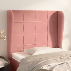 Testiera ad Orecchio Rosa 93x23x118/128 cm in Vellutocod mxl 121593