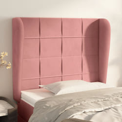 Testiera ad Orecchio Rosa 93x23x118/128 cm in Vellutocod mxl 121593