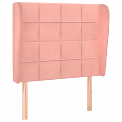 Testiera ad Orecchio Rosa 93x23x118/128 cm in Vellutocod mxl 121593