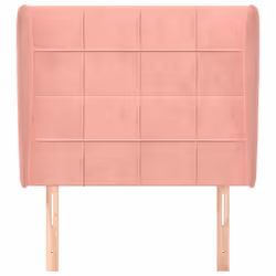 Testiera ad Orecchio Rosa 93x23x118/128 cm in Vellutocod mxl 121593