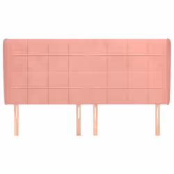 Testiera ad Orecchio Rosa 183x23x118/128 cm in Vellutocod mxl 97673 - Vista aggiuntiva 3