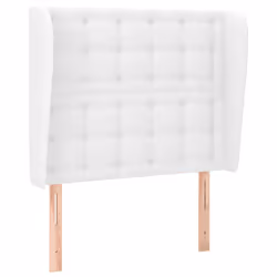 Testiera ad Orecchio Bianca 83x23x118/128 cm in Similpellecod mxl 73684 - Vista aggiuntiva 2