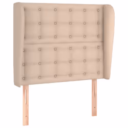 vidaXL Testiera ad Orecchio Cappuccino 83x23x118/128 cm in Similpelle - Vista aggiuntiva 2