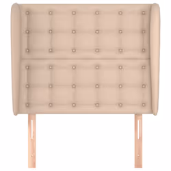 vidaXL Testiera ad Orecchio Cappuccino 83x23x118/128 cm in Similpelle - Vista aggiuntiva 3