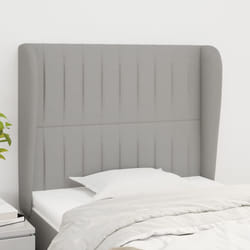 vidaXL Testiera ad Orecchio Grigio Chiaro 93x23x118/128 cm in Tessuto