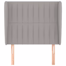 vidaXL Testiera ad Orecchio Grigio Chiaro 103x23x118/128 cm in Tessuto - Vista aggiuntiva 3