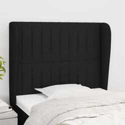 vidaXL Testiera ad Orecchio Nera 103x23x118/128 cm in Tessuto
