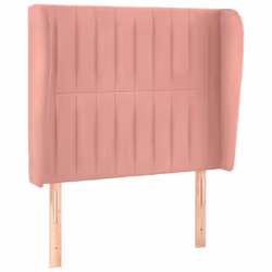 vidaXL Testiera ad Orecchio Rosa 83x23x118/128 cm in Velluto - Vista aggiuntiva 2