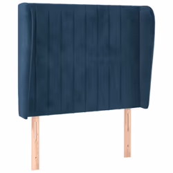 Testiera ad Orecchio Blu Scuro 93x23x118/128 cm in Vellutocod mxl 97685 - Vista aggiuntiva 2