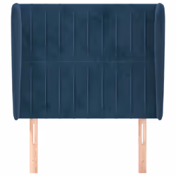 Testiera ad Orecchio Blu Scuro 93x23x118/128 cm in Vellutocod mxl 97685 - Vista aggiuntiva 3