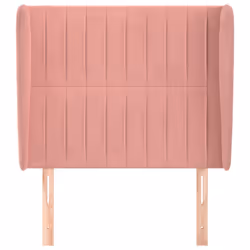 vidaXL Testiera ad Orecchio Rosa 103x23x118/128 cm in Velluto - Vista aggiuntiva 3