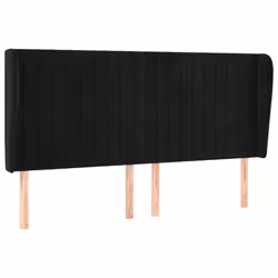 VidaXL 3118256, Nero, Poliestere, Legno, 1830 mm, 118 cm, 128 cm, 230 mm