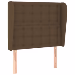 vidaXL Testiera ad Orecchio Marrone Scuro 83x23x118/128 cm in Tessuto - Vista aggiuntiva 2