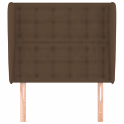 vidaXL Testiera ad Orecchio Marrone Scuro 83x23x118/128 cm in Tessuto - Vista aggiuntiva 3