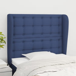 vidaXL Testiera ad Orecchio Blu 103x23x118/128 cm in Tessuto