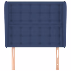 vidaXL Testiera ad Orecchio Blu 103x23x118/128 cm in Tessuto - Vista aggiuntiva 3