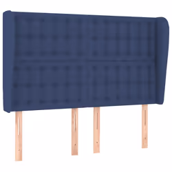 vidaXL Testiera ad Orecchio Blu 147 x 23 x 118/128 cm in Tessuto - Vista aggiuntiva 2