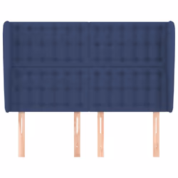 vidaXL Testiera ad Orecchio Blu 147 x 23 x 118/128 cm in Tessuto - Vista aggiuntiva 3