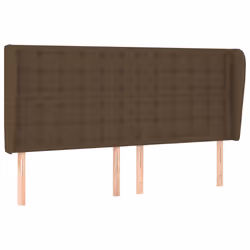 Testiera ad Orecchio Marrone Scuro 163x23x118/128 cm in Tessutocod mxl 97696 - Vista aggiuntiva 2
