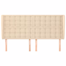 Testiera ad Orecchio Crema 163x23x118/128 cm in Tessutocod mxl 73706 - Vista aggiuntiva 3