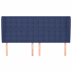 vidaXL Testiera ad Orecchio Blu 203x23x118/128 cm in Tessuto - Vista aggiuntiva 3