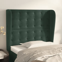 Testiera ad Orecchio Verde Scuro 83x23x118/128 cm in Vellutocod mxl 97697