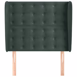 Testiera ad Orecchio Verde Scuro 83x23x118/128 cm in Vellutocod mxl 97697