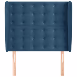 Testiera ad Orecchio Blu Scuro 83x23x118/128 cm in Vellutocod mxl 121613