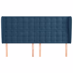 Testiera ad Orecchio Blu Scuro 163x23x118/128 cm in Vellutocod mxl 73753 - Vista aggiuntiva 3
