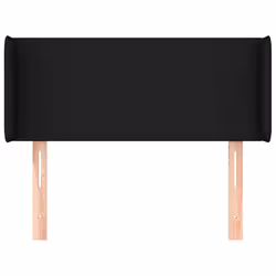 vidaXL Testiera ad Orecchio Nera 83x16x78/88 cm in Tessuto - Vista aggiuntiva 3