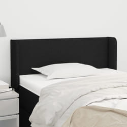vidaXL Testiera ad Orecchio Nera 103x16x78/88 cm in Tessuto