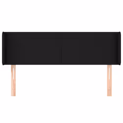 vidaXL Testiera ad Orecchio Nera 147x16x78/88 cm in Tessuto - Vista aggiuntiva 3